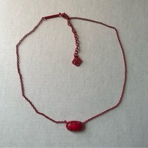 Kendra Scott Matte Red Elisa Necklace
